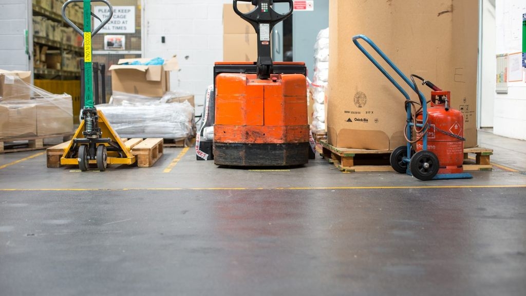 A selection of warehouse management equipment.