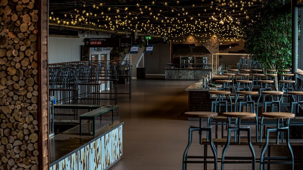A dining area in Twickenham Stadium