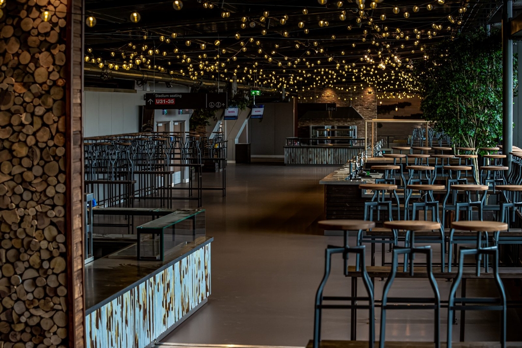 A dining area in Twickenham Stadium